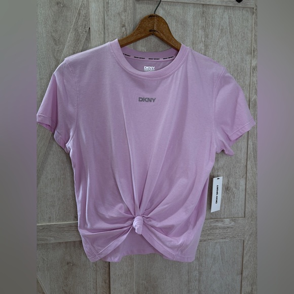 Dkny Tops - DKNY Women's Light Purple Knot Front Tee